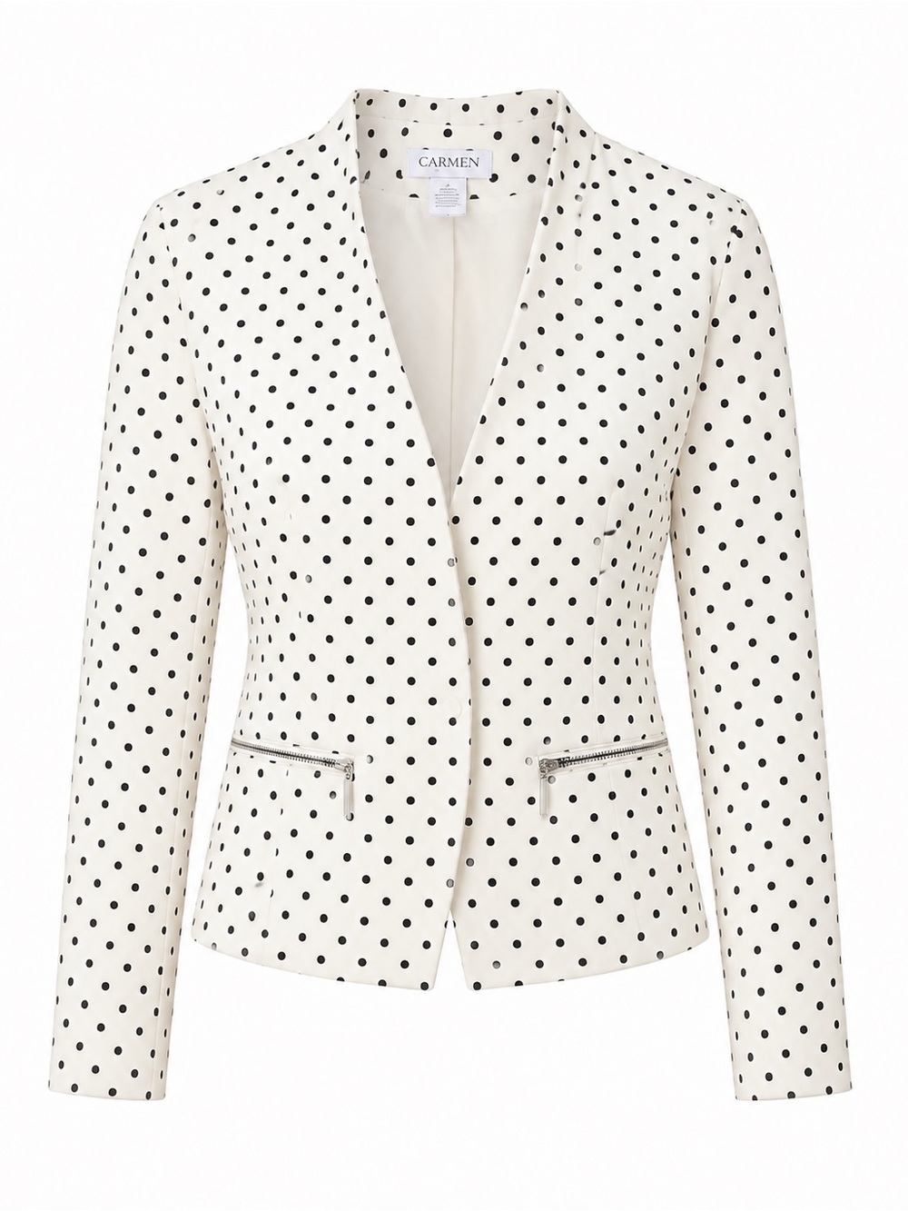 Carmen Cream Polka Dot Tailored Blazer